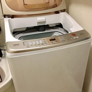 大容量！使用1年少！保証期間内！AQUA 10kg 乾燥機能付洗濯機 ...