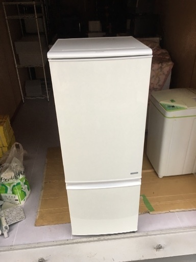シャープ 2ドア 冷蔵庫 SJ-C17B-W 2016年製