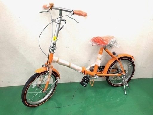 折りたたみ自転車　MARCH　16インチ　オレンジ　ご成約記念品
