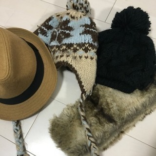 【交渉中】帽子類(ハット、ニット帽)、襟ファー