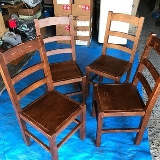 木製椅子 4脚