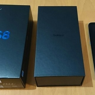 【美品！】au Galaxy S8 SCV36 コーラルブルー　...
