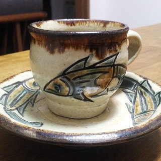 金城次郎さんのコーヒーカップとソーサー - 食器