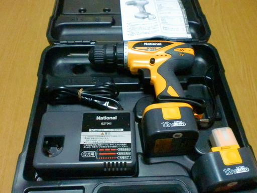 《閲覧ありがとうございましたオークション入札が入りましたので終了となります》National 12V充電ドリルドライバー セット（EZT113PYKY）使用頻度少ない美品