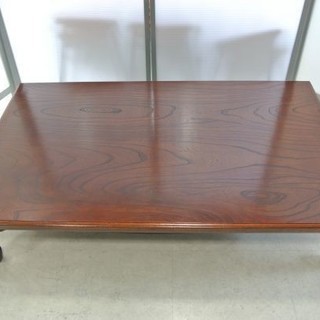 古民家などに♪ 脚の形が特徴的 綺麗な木目 座卓 テーブル 机 けやき