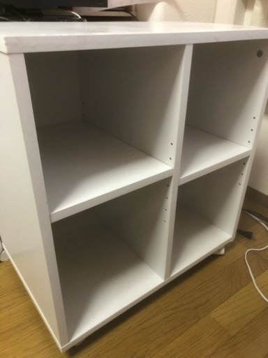 カラーボックス 白 ホワイト 4段 段高さ変更可能 ローラー付き My Luke 赤羽の収納家具の中古あげます 譲ります ジモティーで不用品の処分