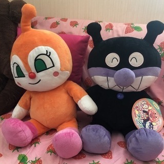 アンパンマン ドキンちゃん大きなぬいぐるみ 美品 2つセット