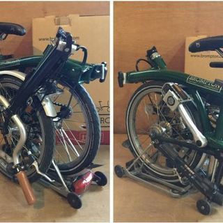 【値下げ】BROMPTON ブロンプトン M3R 緑色 リアキャリアつき！