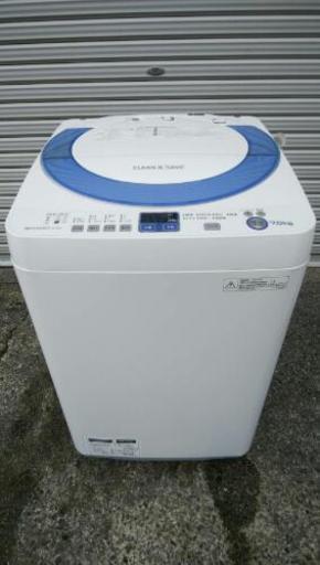 値下げ　SHARP　全自動電気洗濯機　ES-T706-A　2014年製　7.0kg  シャープ　洗濯機　エコライフ　冷蔵庫と洗濯機同時購入で配送料無料（階段がある場合は別途見積もり）