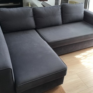IKEA 3人掛けソファー 収納付き ダブルベッドサイズ