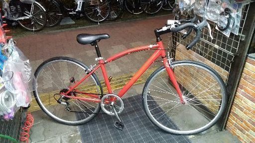 700c ロードタイプのバイク  6speed/レッド