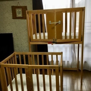 双子用二段ベビーベッド