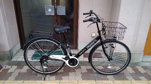 美品☆BORDEAUX ONE-WAY 27吋ファッションサイクル 外装6段/LEDオート/ブラック