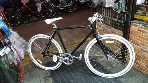 美品☆＆a.n.deign 700c シングルクロスバイク(マットブラック)