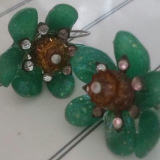 サンプル品③　ハンドメイド　レジン　マニュキュアフラワーピアス　...