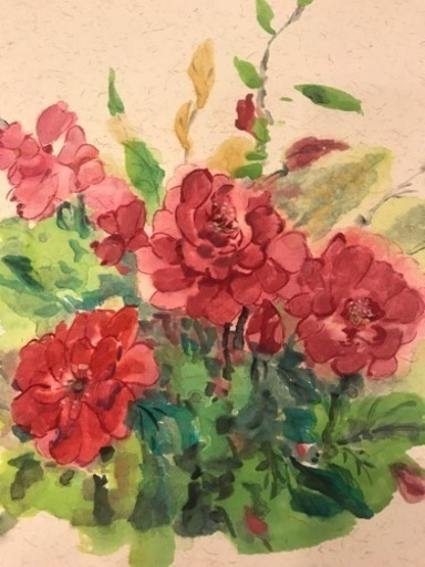 エンタメ/ホビーG-1917-3 現物 一点もの 自作品 手描き 花 自然 完成品 額無し