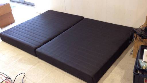 〇616 シングルベッド マット 寝具 黒 シングルサイズ