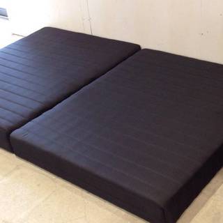 〇616 シングルベッド マット 寝具 黒 シングルサイズ