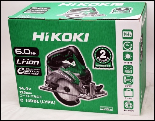 新品 Hikoki C14DBL LYPK(L) 14.4V 6.0Ah 125mm コードレス丸のこ マルノコ 旧日立