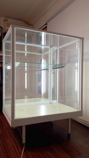 日本アルミ ガラスショーケース コレクションケース 背面鏡