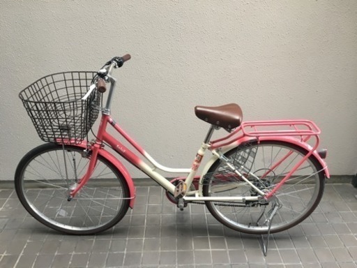 【取引中】26インチ 自転車 ピンク 6段変速