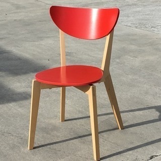 格安で!! IKEAノールドミーラチェア◇レッド◇木製◇椅子◇ダ...