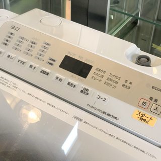 《泡洗浄でスッキリ♪》2017年製 Panasonic/パナソニック■NA-FA90H5 全自動洗濯機 9kg 見やすいパネル 新生活