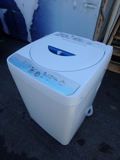 簡易清掃済み☆2009年製☆シャープ 全自動洗濯機 　ES-FG55J -C