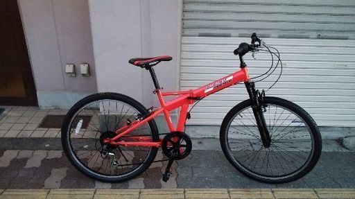 美品☆SCUDRIA FERARI[スクーデリア・フェラーリ]26吋 折り畳みMTB Fサス/6speed