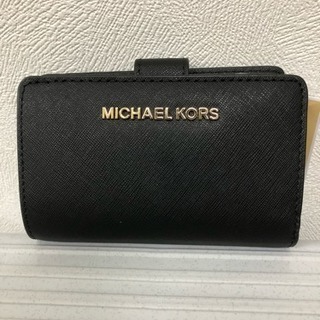 マイケルコース 、折財布、無地ブラック、新品未使用！！