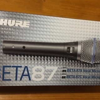 純正マイクホルダーと空き箱(SHURE BETA87)