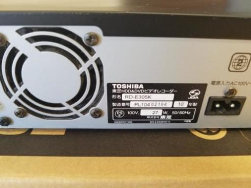 東芝 TOSHIBA HDD\u0026DVDレコーダー RD-E305K 2010年製 リモコン付