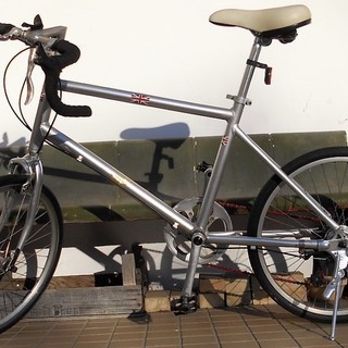 取引成立受付終了ミニベロロードバイク　カスタム車外装７段変速アルミフレーム