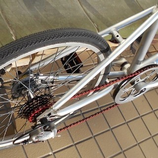 取引成立受付終了ミニベロロードバイク　カスタム車外装７段変速アルミフレーム