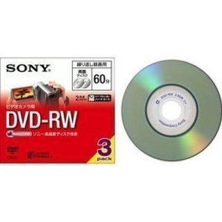 ソニー 録画用8cmDVD-RW 【未開封品】 3枚パック(片面...