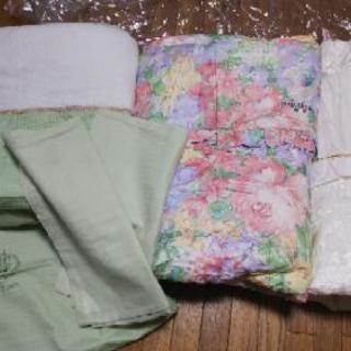 夏用綿布団×３、敷き布団用シーツ&枕カバー１組