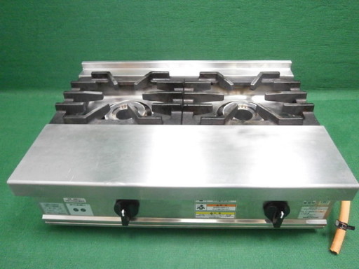 ☆中古品 美品 フジマック プロパンガスコンロ（LPガス) ２連 FGTC60-45 2015年製 動作問題無し☆