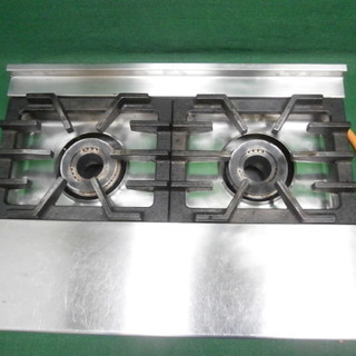 ☆中古品 美品 フジマック プロパンガスコンロ（LPガス) ２連 FGTC60-45 2015年製 動作問題無し☆