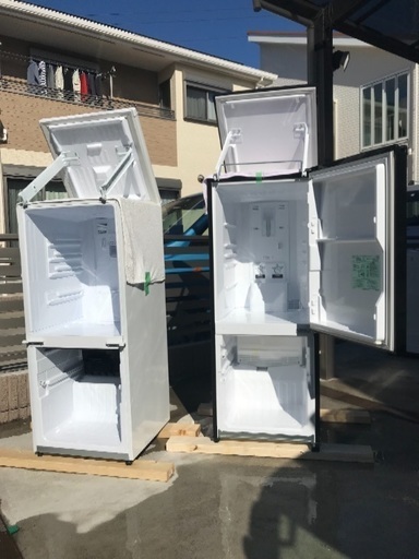 取引中。2014年製みつびし冷凍冷蔵庫ブラック。千葉県内配送無料。設置無料。