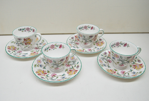 MINTON/ミントン HADDON HALL/ハドンホール デミタス カップ\u0026ソーサー 4客セット ☆ PayPay(ペイペイ)決済可能 ☆ 札幌市 清田区 平岡