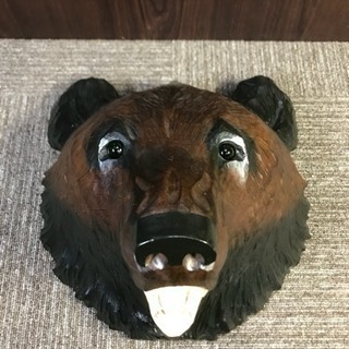 熊！木彫り レリーフ 堀井民芸