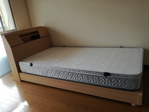 木製シングルベッド/シーリー社製 シングルマットレス(リバーブル6000)