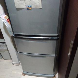 三菱　370L　3ドア冷蔵庫　2011年製　MR-C37S-S 