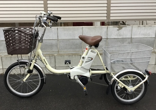 ＜良品＞パナソニック・電動アシスト三輪自転車・BE-ENR834F・アイボリーホワイト
