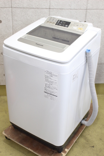 R324)【美品】パナソニック Panasonic 全自動洗濯機 NA-FA80H1 8kg 2015年製 簡易乾燥機能 エコナビ搭載 即効泡洗浄