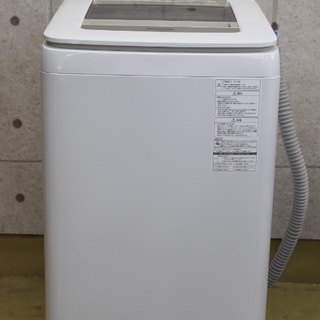 R324)【美品】パナソニック Panasonic 全自動洗濯機 NA-FA80H1 8kg 2015年製 簡易乾燥機能 エコナビ搭載 即効泡洗浄