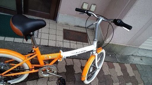 JELLY Beans 20吋 折り畳み自転車 外装6段/オレンジxホワイト (自転車
