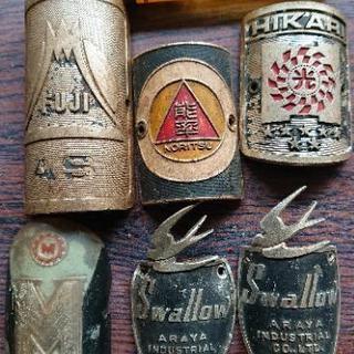 「送料無料」昭和レトロ 自転車 エンブレム ヘッドバッチ プレート なかなか出回らない珍品もありもす。29個まとめて。