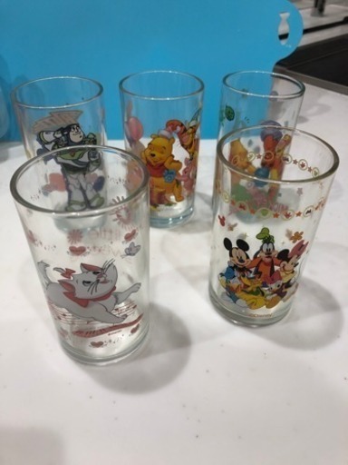 ディズニーグラス5個セット Sayaka 魚住の食器 コップ グラス の中古あげます 譲ります ジモティーで不用品の処分