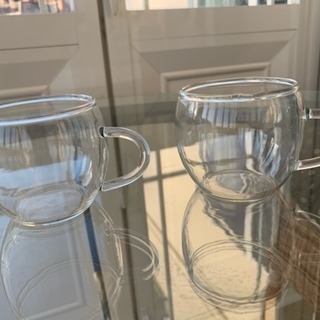 耐熱ガラスのコップ2個